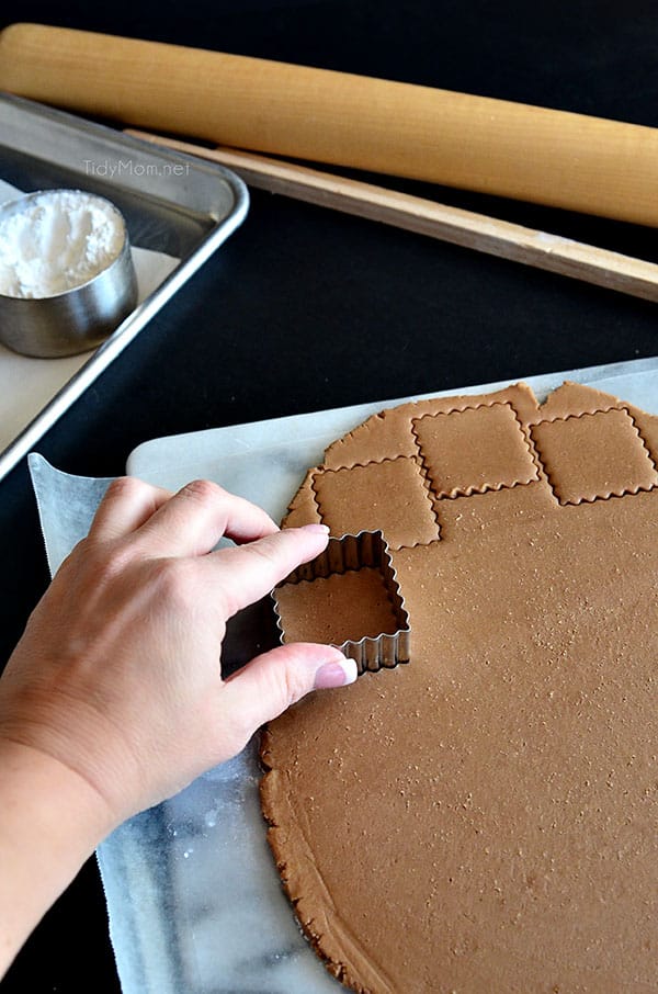 Cutting out rolled cookies at TidyMom.net