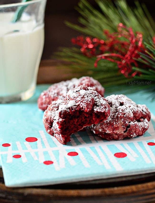 Red Velvet Cookies close up