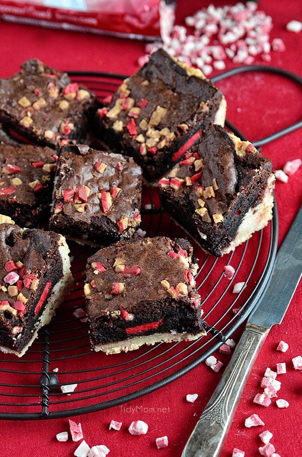 Ultimate Peppermint Cookies n' Oreo Fudge Brownies. Recipe at TidyMom.net