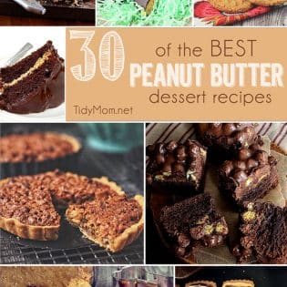 30 of the BEST Peanut Butter Dessert Recipes at TidyMom.net
