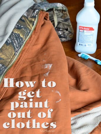 Find out how to get paint out of clothes at TidyMom.net