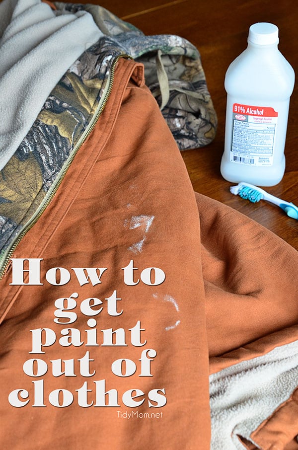 Find out how to get dried paint out of clothes at TidyMom.net