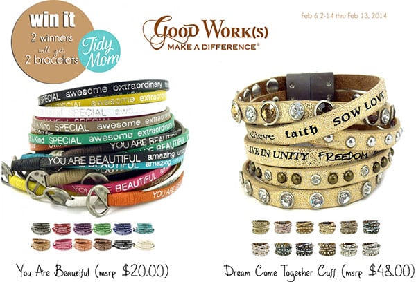 Win 2 Good Works bracelets