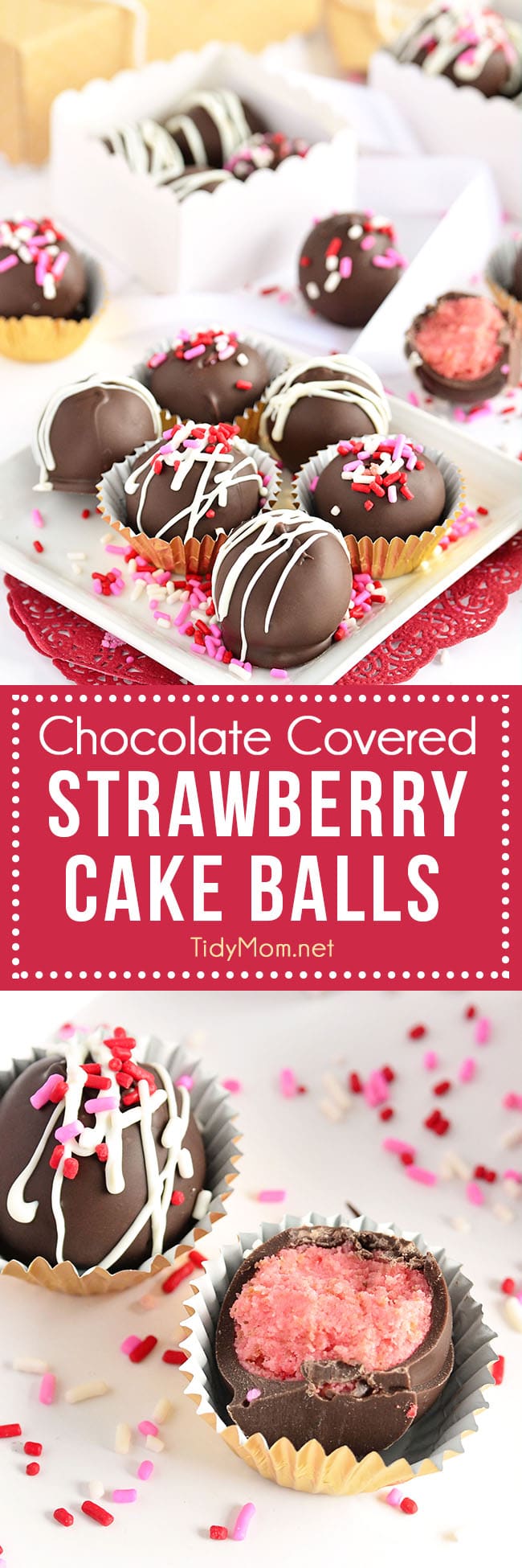 Chocolate Covered Strawberry Cake Balls Recipe