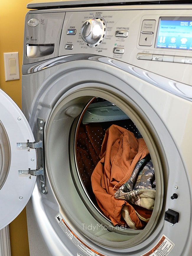 clothes in washer