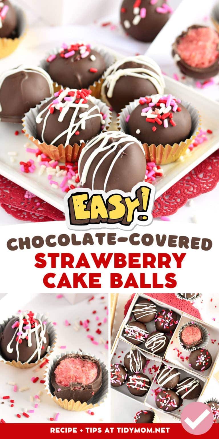 Chocolate Covered Strawberry Cake Balls