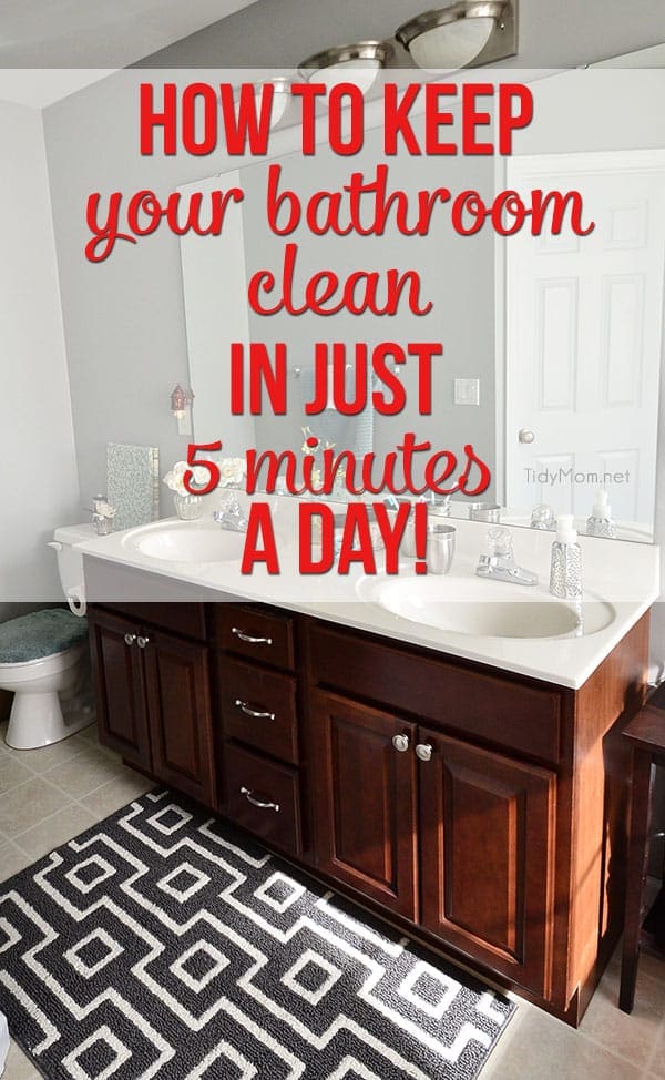 How to Keep Clean Bathroom at TidyMom.net