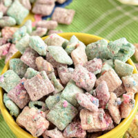 Cake Batter Puppy Chow Snack Mix Recipe