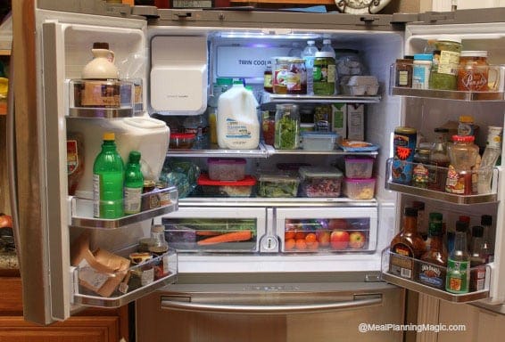 Refrigerator Organization Tips to help you save time and money and cook up some delicious meals for your family. more tips at TidyMom.net