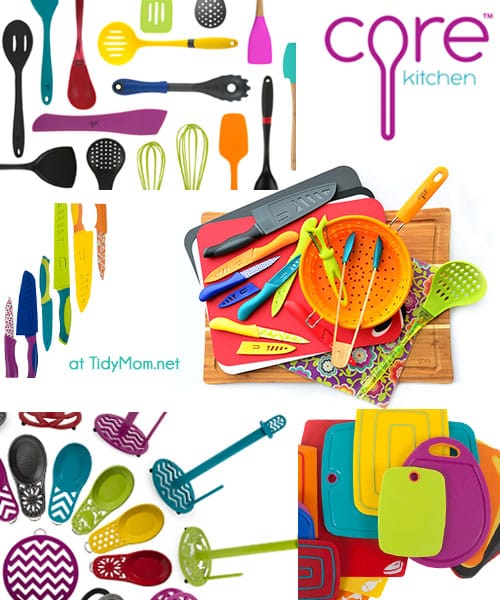 Core Kitchen Tools where function meets design.  The modern colors and styles will be sure to add touch of cheer to your kitchen. TidyMom.net