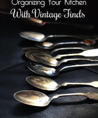 Organizing your kitchen with vintage finds at TidyMom.net
