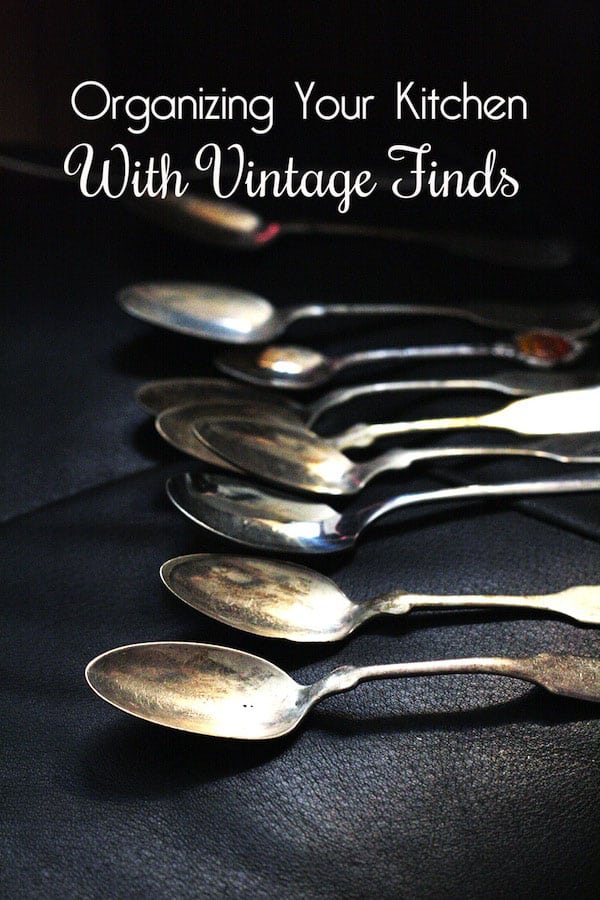 Organizing your kitchen with vintage finds at TidyMom.net