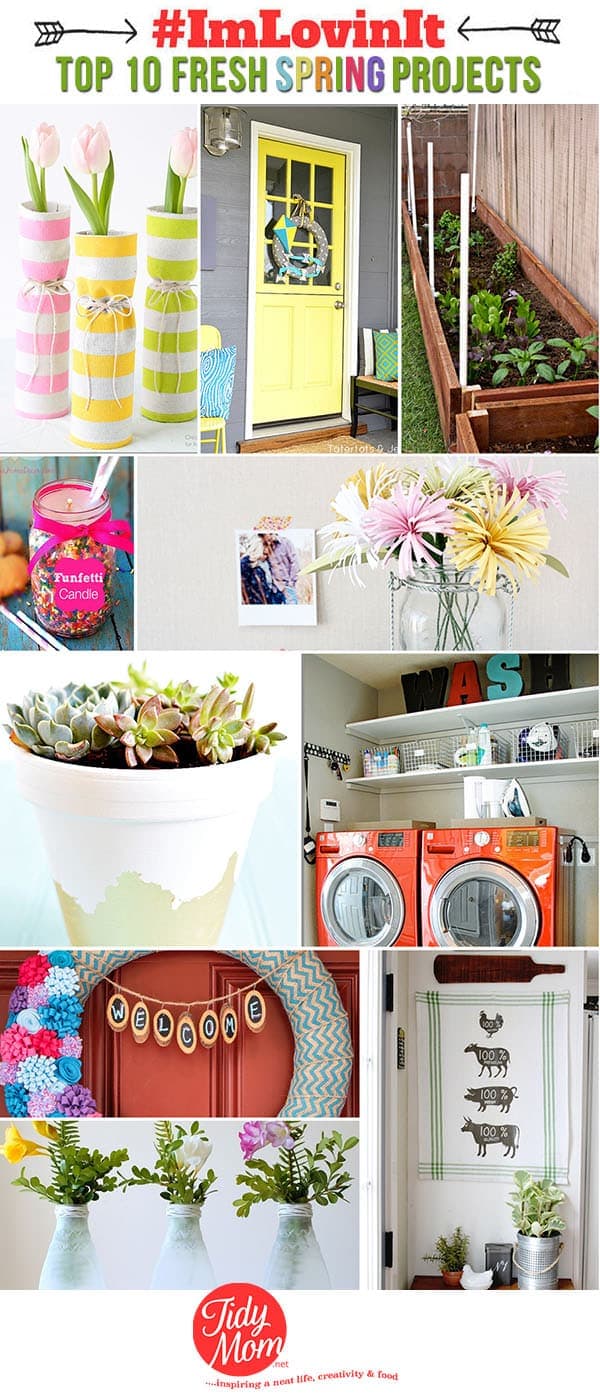 Top 10 Fresh SPRING Projects for your home at TidyMom.net