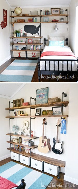 DIY Industrial Shelves