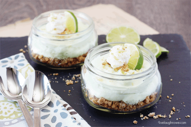 Dessert in a jar Key Lime Mousse recipe at livelaughrowe.com