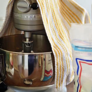 Tidy Kitchen Tip: Learn how to keep flour and powdered sugar from going all over your kitchen when using your electric mixer at TidyMom.net