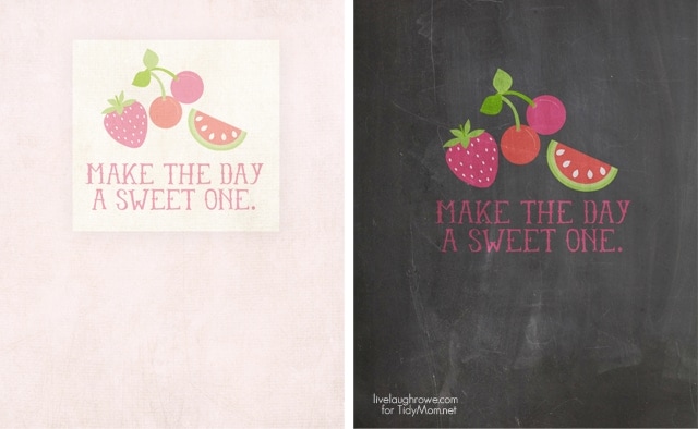 Make the Day a Sweet One Chalkboard FREE Summer Printables at TidyMom.net