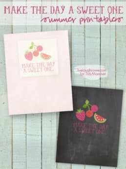 Make the Day a Sweet One Chalkboard FREE Summer Printables (by Live Laugh Rowe) at TidyMom.net