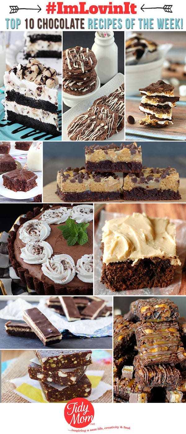 Top 10 Chocolate Recipes of the week at TidyMom.net #ImLovinIt