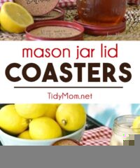 Mason Jar Lid Coasters collage