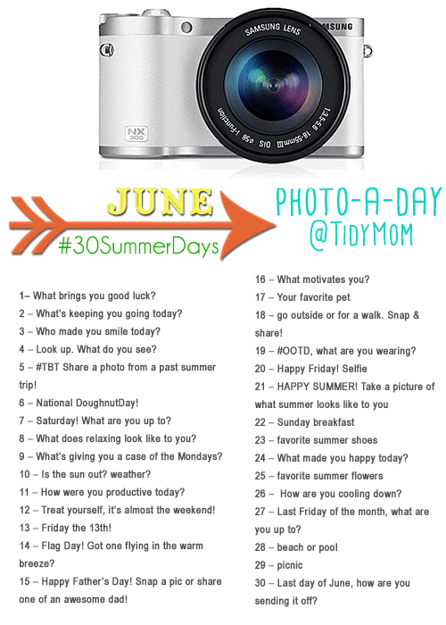 #30summerdays June photo-a-day challenge at TidyMom.net