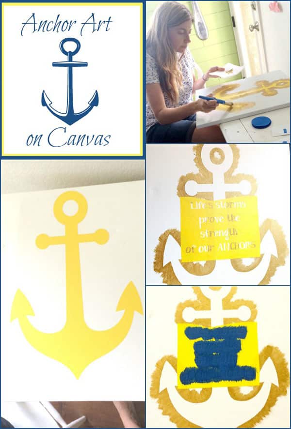 DIY Anchor Canvas Art from Kristen Duke Photgraphy.  Tutorial at TidyMom.net #sparkyoursummer