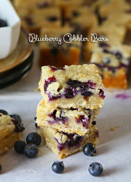 Blueberry Cobbler Bar recipe at TidyMom.net