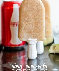 "Dirty" Coca-Cola Popsicles! The perfect summer flavor combo of Coke with a hint of lime, coconut and cream! You've got to try it! recipe at TidyMom.net