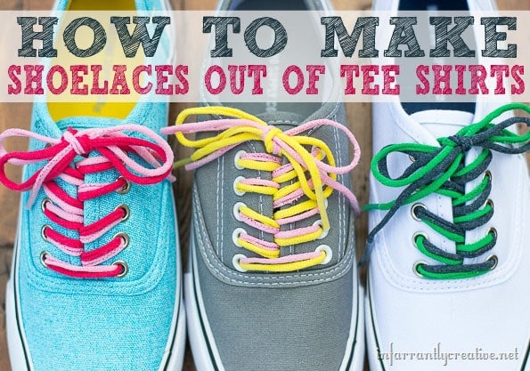 How to Make Shoelaces out of Tee Shirts at TidyMom.net