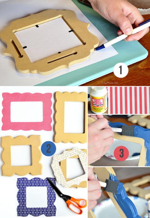 DIY Patriotic Mod Podge Frames