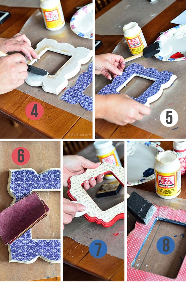 Mod Podge Picture Frame in Five Steps! - DIY Candy