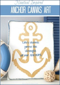 DIY Anchor Canvas Art from Kristen Duke Photgraphy. Tutorial at TidyMom.net #sparkyoursummer