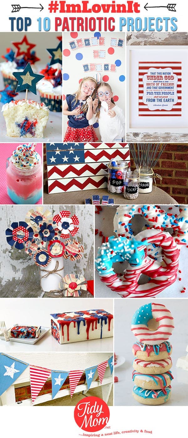 Top 10 Patriotic Projects, Memorial Day and Fourth of July ideas at TidyMom.net