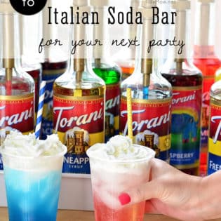 Make Italian Sodas at your next party with an Italian Soda Bar! details at TidyMom.net