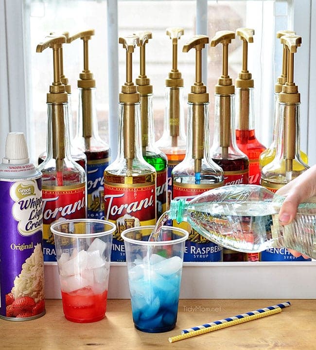 Flavored Soda Station: A Fun Drink Station Idea for Your Party