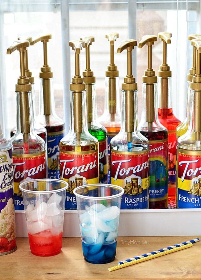 Serve Italian Sodas at your next party with an Italian Soda Bar! details at TidyMom.net
