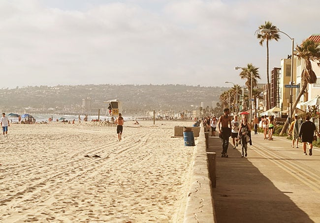 Mission Beach California boardwalk