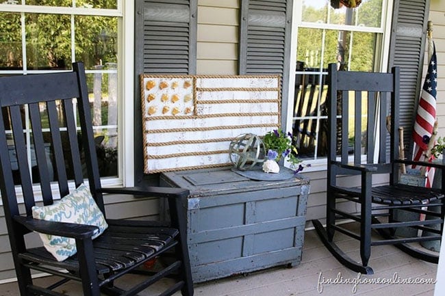 DIY Rope and Shell Beach Flag from FindingHomeOnline.com tutorial at TidyMom.net