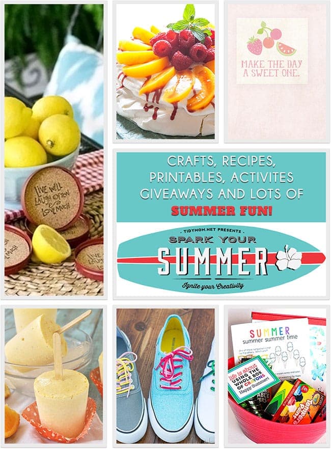 Spark Your Summer - Ignite your creativity with summer recipes, crafts, giveaways and more at TidyMom.net