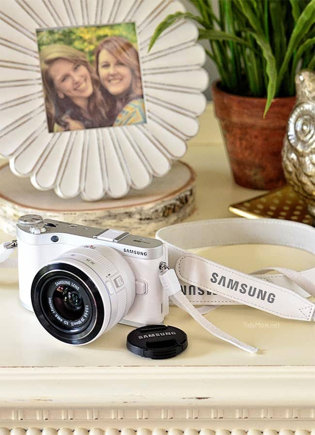 Samsung NX300 camera with built in wifi to share instantly. Enter to WIN at TidyMom.net