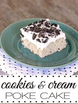 The perfect cool dessert for potlucks- Cookies and Cream Poke Cake recipe at TidyMom.net