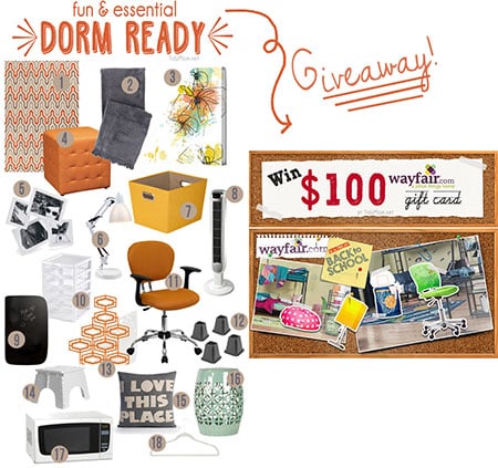 Get Dorm Room Ready with these fun and essential items. Details and giveaway at TidyMom.net