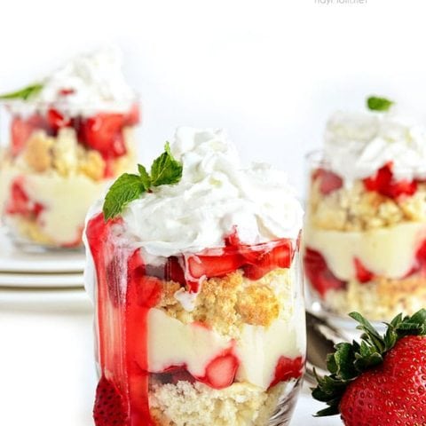 Strawberry Cheesecake Shortcake Parfait recipe at TidyMom.net