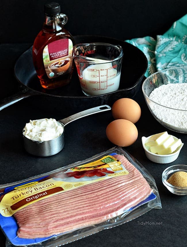 Ingredients for Turkey Bacon Pancakes