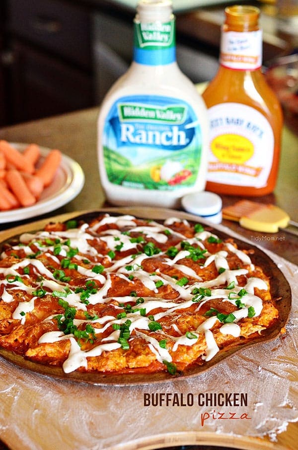 Buffalo Chicken Pizza at TidyMom.net