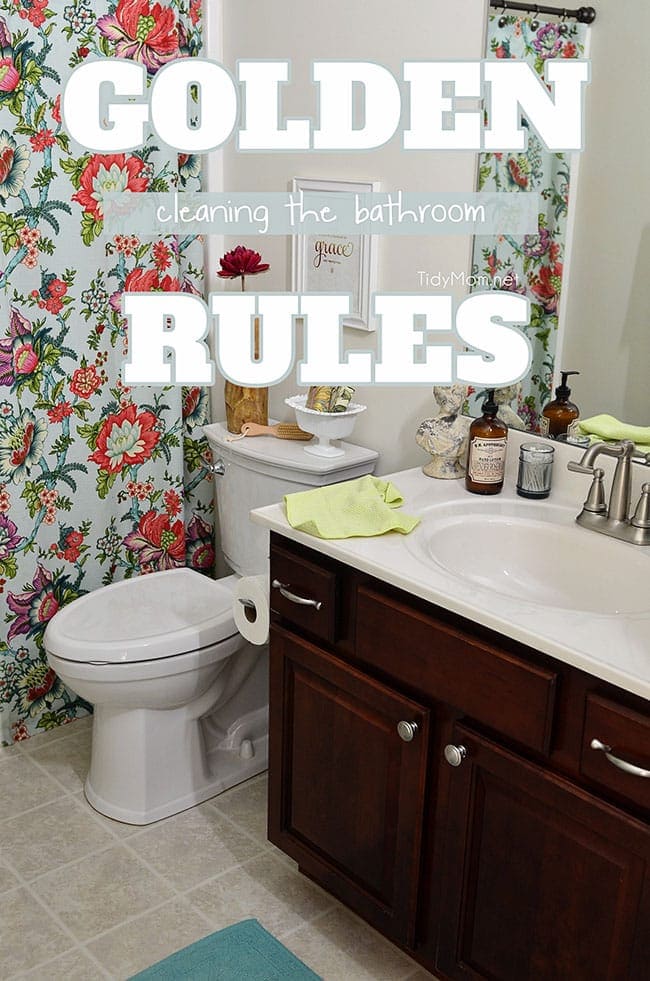 Cleaning the bathroom… It’s a dirty job, but somebody has to do it. right?  A lot of messes can happen in the bathroom, follow these simple rules for how to clean the bathroom without spending hours cleaning up after everyone else. TidyMom.net