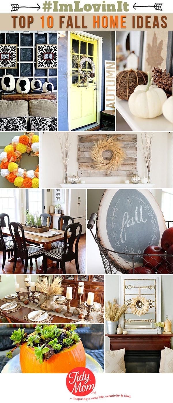 Top 10 Fall Home Decor and Crafts at TidyMom.net