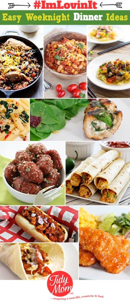 10 Easy Weeknight Dinner Ideas at TidyMom.net #ImLovinIt