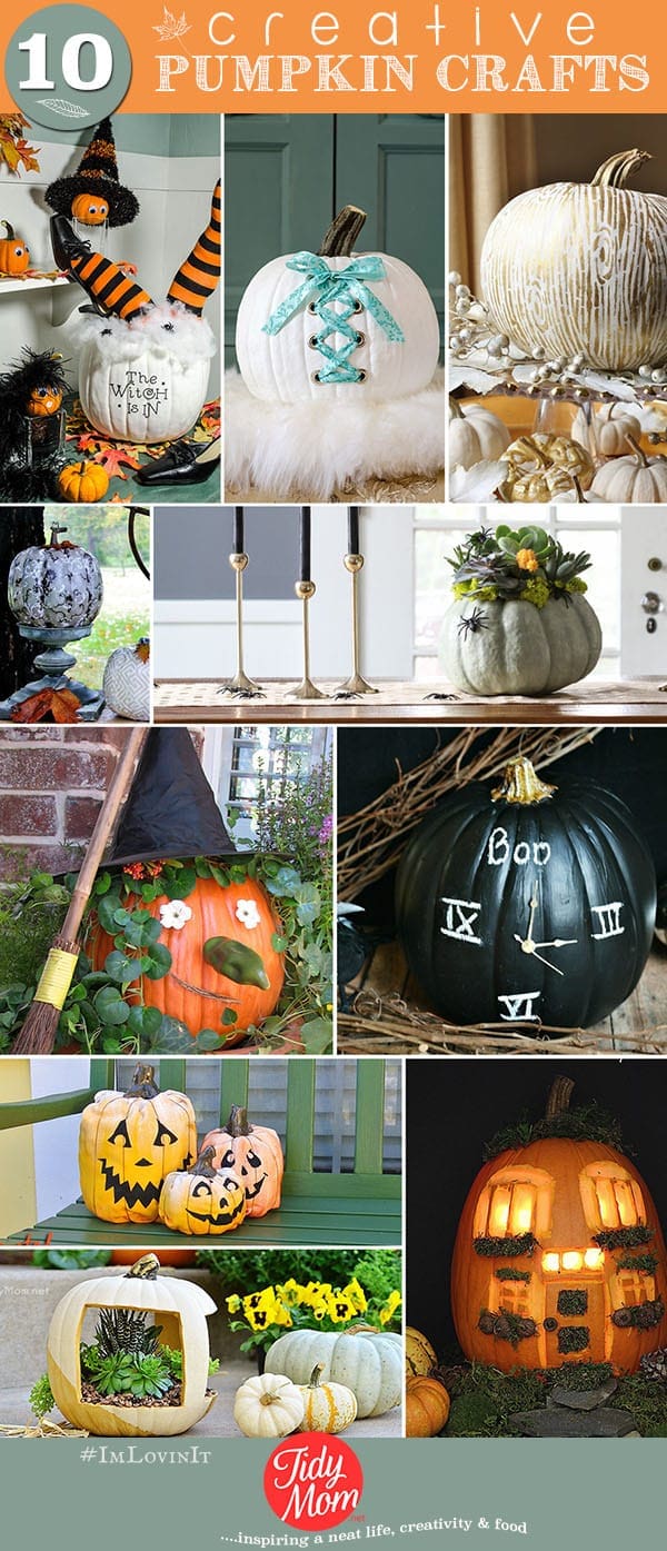 10 Creative Pumpkin Crafts at TidyMom.net