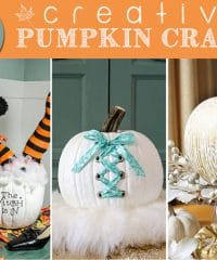10 Creative Pumpkin Crafts featured at TidyMom.net